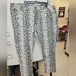 ASOS Black and White Snakeskin Pants